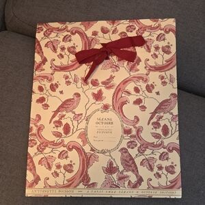 Sezane Gift Bag with Red and Cream Design